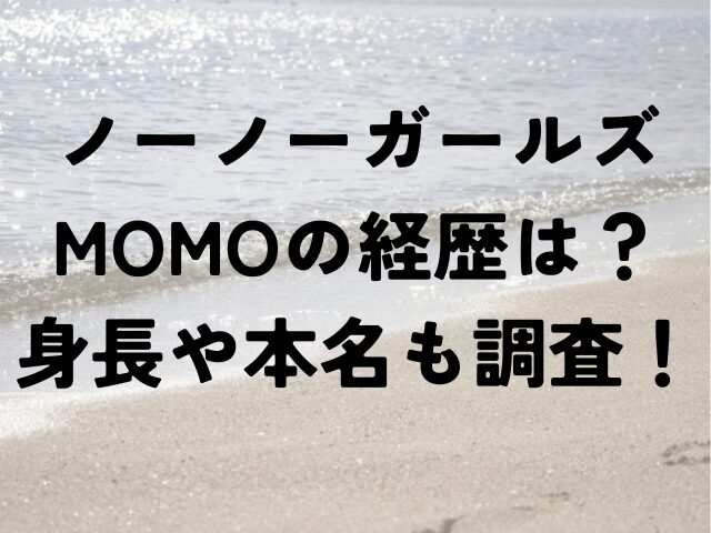 ノーノーガールズMOMO　経歴　身長　本名