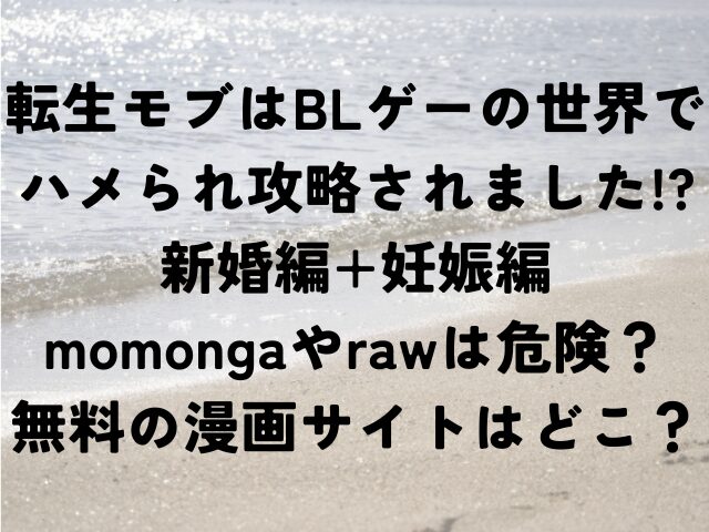 転生モブはBLゲーの世界でハメられ攻略されました　新婚編　妊娠編momonga　raw　危険　無料　漫画サイト　どこ